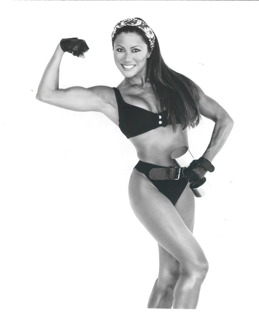 Kiana Signed Glossy Photo – 8x10 Promo Fitness B&W Flex Photo (Limited Edition)