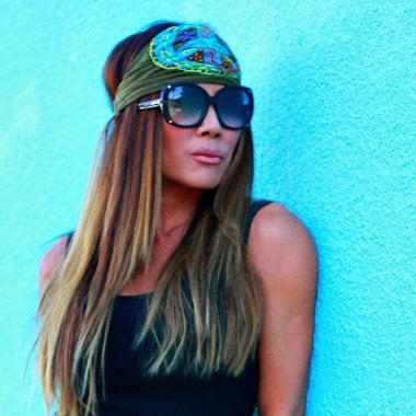 NEW! Fit Hippie Head Band - Army - Kiana Fitness Shop - 8