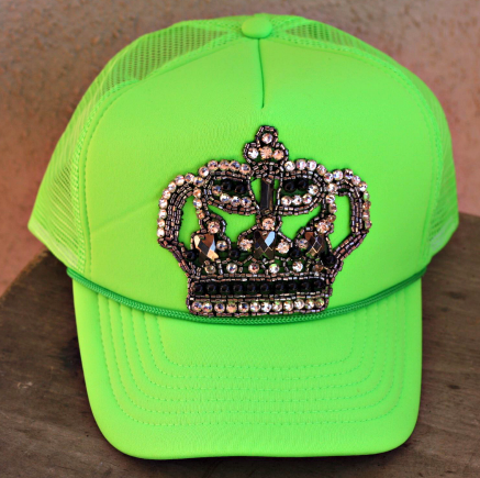 Fitness Queen Bling Crown Hat - Zebra, Hot Pink or Neon Lime