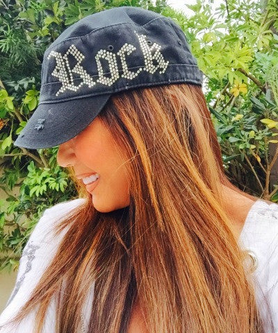 ROCK Bling Cadet Cap - Black - Kiana Fitness Shop - 1